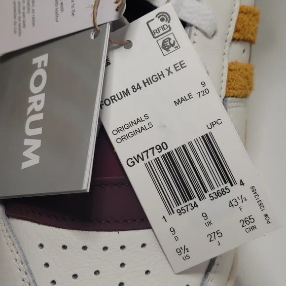 Adidas RARE Forum 84 High X EE GW7790 Arizona State Sun Devils Sneakers Mens 9.5 - Picture 5 of 13